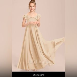 Brand new Jr Bridesmaid/fancy holiday dress. Champagne